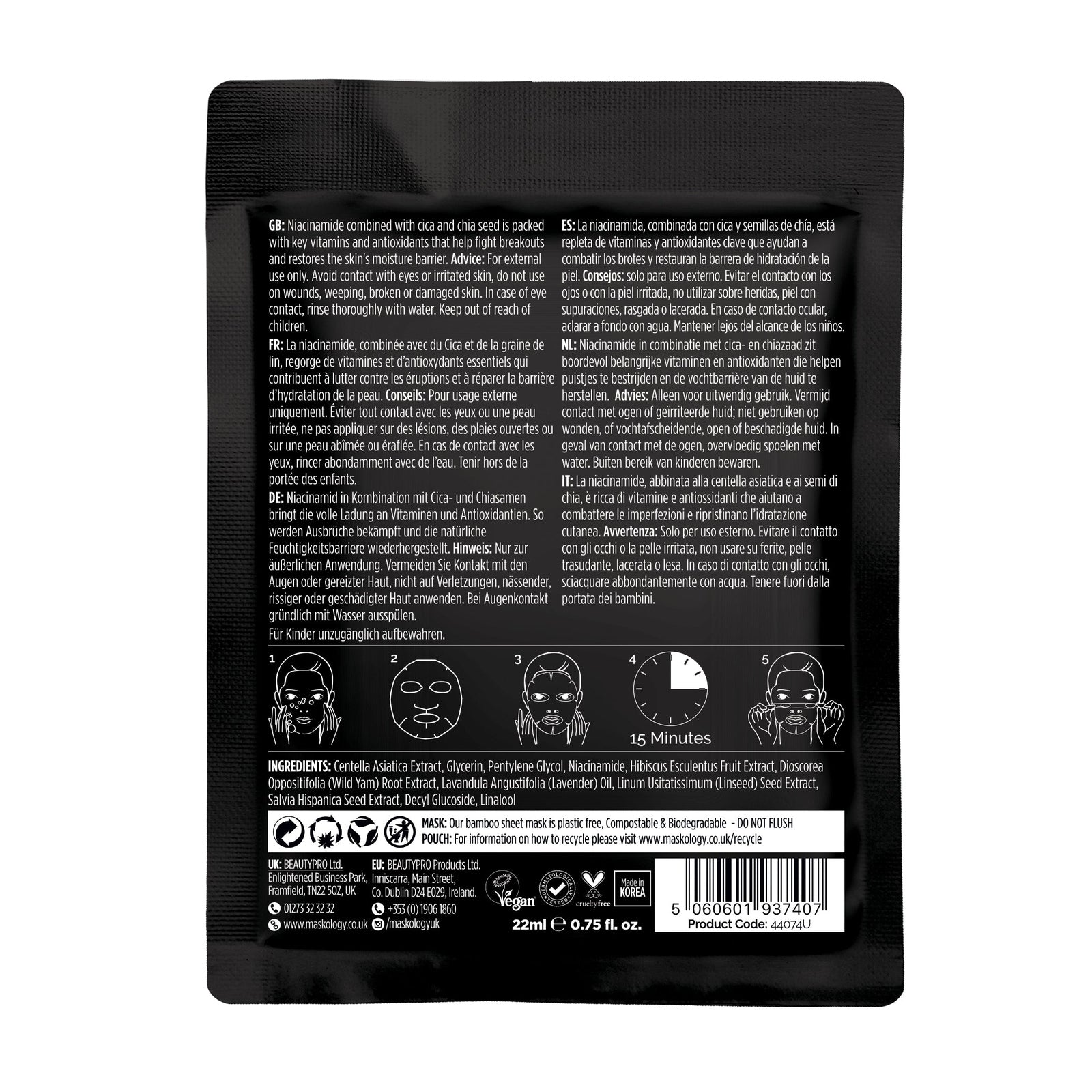 Maskology NIACINAMIDE Face Mask