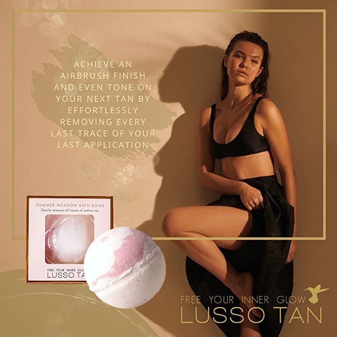 Lusso Tan Removing Bath Bomb - Summer Meadows